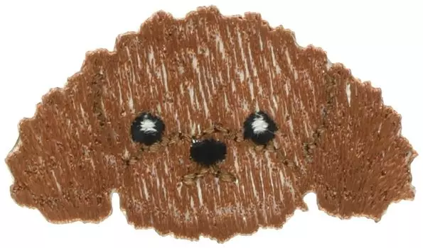 Наклейка с изображением собак Inagaki Clothing Patch Poodle Brown Adhesive Dual Use DOG003 Sticker/Iron