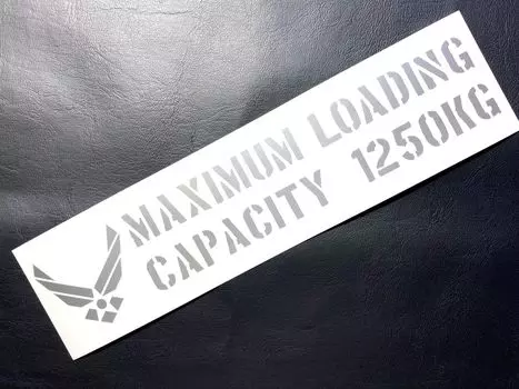 Наклейка с максимальной грузоподъемностью для каравана Hiace серии 200 NV350, трафаретная эмблема, вырезанная в виде буквы (1250 кг, серебристый)
