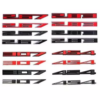 Наклейка с номером автомобиля, эмблема багажника для Ch/evr/olet 262 265 267 283 302 305 307 327 350 400 427 454 логотип Cruze Captiva Lacetti Sail 427 чёрный