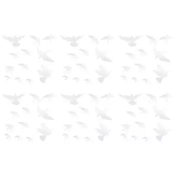 Наклейка с оповещением о окнах, силуэты для предотвращения столкновений, набор наклеек на окна (белый)