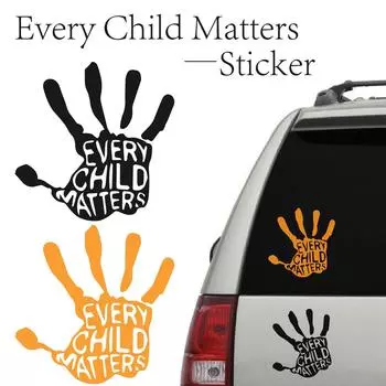 Наклейка с отпечатком руки, персонализированная креативная наклейка для украшения дома на окно оранжевый