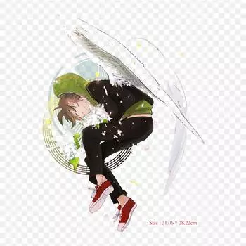 Наклейка с принтом Makoto Naegi на одежде, термонаклейка «сделай сам», для футболок, нашивка с утюгом на передаче