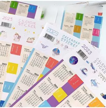 Наклейка с указателем календаря на 2024–2025 гг., дневник, книга, наклейка с этикеткой, 2 записи