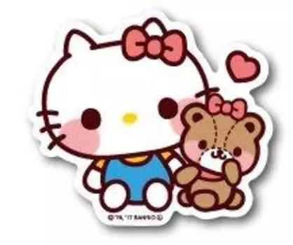 Наклейка Sanrio LCS-545 Hello Kitty Yurukawa Heart Series