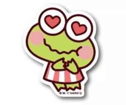 Наклейка Sanrio серии Kerokero Keroppi Yurukawa Heart Series LCS-555