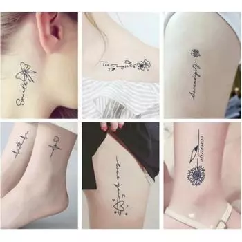 Наклейка-татуировка с надписью MIR WAY 3+1, GZY-07, 1 шт.