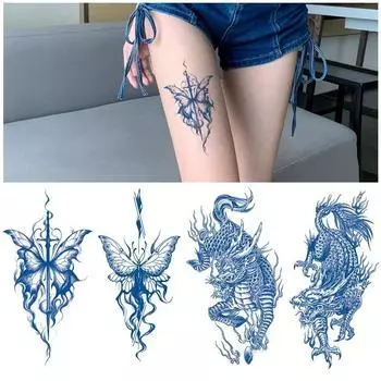 Наклейка-татуировка с травяным соком Эмми, постепенное изменение, перенос воды, не смывается, 15 дней, медленно окрашивает мужские и женские наклейки GZ-1041