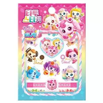 Наклейка-татуировка Sweet and Sour Catch Tiniping Season 4, популярный персонаж в Корее