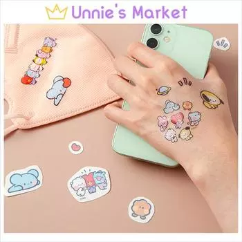 Наклейка татуировки BT21 + бесплатный подарок