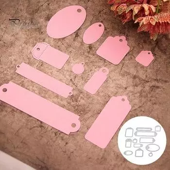 Наклейка Теги Вырубные штампы DIY Скрапбукинг Бумага Карты Альбом Декоративный Трафарет Форма серебряный