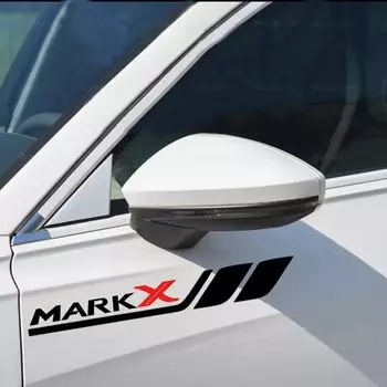 Наклейка Toyota Mark X, кузов, крыло, дверь, боковое стекло, боковая юбка, эмблема, водонепроницаемая, термостойкая, скрывает царапины, улучшает внешний вид, классная (черный)