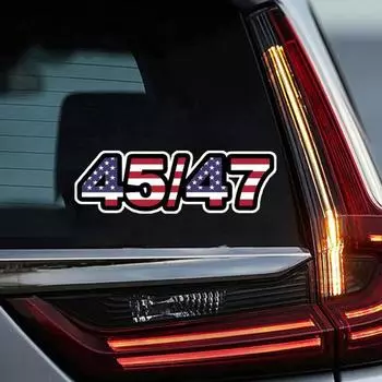 Наклейка Трамп 45/47 Президент Победа Наклейки на бампер автомобиля Водонепроницаемые наклейки с защитой от выцветания Патриотические наклейки Трампа для автомобилей Ноутбуков Чемоданов 10 pcs