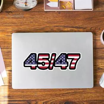 Наклейка Трамп 45/47 Президент Победа Наклейки на бампер автомобиля Водонепроницаемые наклейки с защитой от выцветания Патриотические наклейки Трампа для автомобилей Ноутбуков Чемоданов 10 pcs