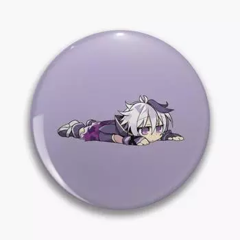 Наклейка Vflower в стиле чиби, мягкая кнопка, булавка, мультяшный подарок, металлический креативный значок, шляпа, одежда для влюбленных, ювелирные изделия