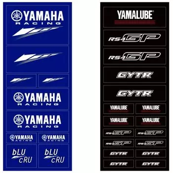 Наклейка Yamaha YAMAHA RACING YRH12 синяя x Watching the Race приблизительная. 10,5 см примерно. 25,7 см 90792-Y1630
