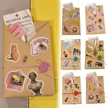 Наклейка Закладки Двусторонний Мотивационный Набор для Чтения Несколько Узоров Подарочный Набор Для Любителей Книг Аксессуары Книжки B