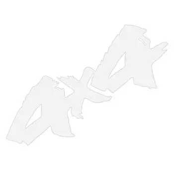 Наклейки 4x4 для грузовиков, водонепроницаемые, солнцезащитные, креативные наклейки для автомобиля, универсальные наклейки для бездорожья, для мотоциклов, спортивных скутеров белый