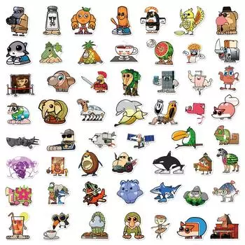 Наклейки 55 шт., наклейки для ноутбука, водонепроницаемые виниловые наклейки, наклейки для автомобиля, мотоцикла, велосипеда, багажа, наклейки, патчи, наклейки для скейтборда, наклейки «сделай сам» One Size