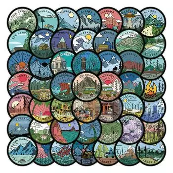 Наклейки 60 шт., наклейки для ноутбука, водонепроницаемые виниловые наклейки, наклейки для автомобиля, мотоцикла, велосипеда, багажа, наклейки, патчи, наклейки для скейтборда, наклейки «сделай сам» One Size