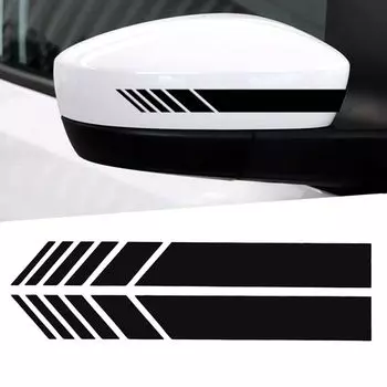 Наклейки Автомобильные аксессуары Полоски Наклейка Авто Наклейка Автомобильное зеркало заднего вида Наклейка на автомобиль белый