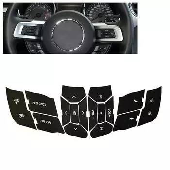 Наклейки-декали для ремонта кнопок рулевого колеса Замена для Ford Mustang 15-18