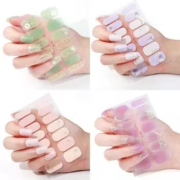 Наклейки для дизайна ногтей 3D Diamond Nail Color Diamond Nail Stickers Японские и корейские маленькие свежие наклейки для дизайна ногтей Водонепроницаемые наклейки для дизайна ногтей
