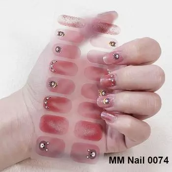 Наклейки для дизайна ногтей, новые 16-пальцевые наклейки для дизайна ногтей, 3D-наклейки с фруктами и мультфильмами, водонепроницаемые наклейки для ногтей MM Nail 0001