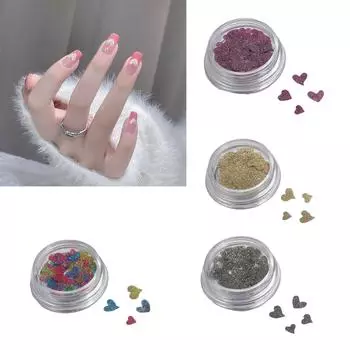 Наклейки для дизайна ногтей в виде сердечек для дизайна ногтей, украшения для ногтей, самоклеящиеся наклейки для ногтей для женщин, девочек и детей 3