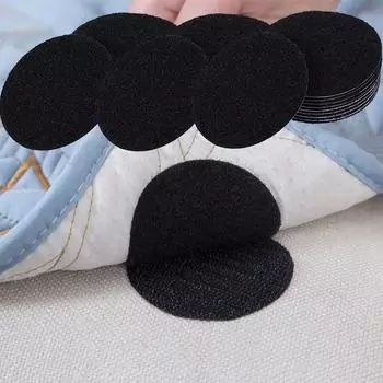 Наклейки для фиксации ковров Двусторонние высокоадгезивные заплатки для фиксации ковров в автомобиле, диване, коврики для ног для дома Противоскользящие ленты 2pcs белый