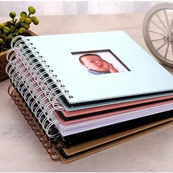 Наклейки для фотоальбома 20 страниц DIY фотоальбом рост ребенка красиво украшенный бумажный альбом детская книга памяти скрапбукинг чёрный