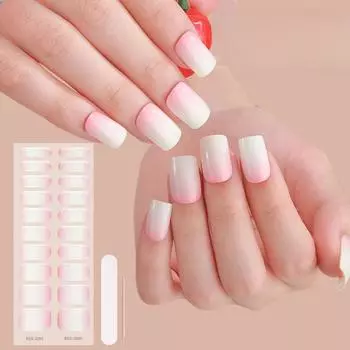 Наклейки для гелевого маникюра, фототерапия, полуотвержденные гелевые наклейки для ногтей BSS-0161