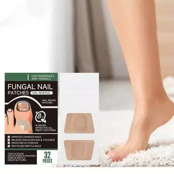 Наклейки для коррекции вросшего ногтя, мягкие инкрустированные ногти для рук и ног, утолщение ногтей, яркая борозда для ногтей, серый уход за ногтями, 32 шт. белый