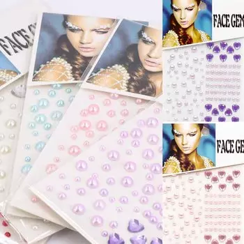 Наклейки для лица DIY Акриловые детские наклейки Персиковое сердце 3 шт. Наклейки 14mm * 10mm розовый