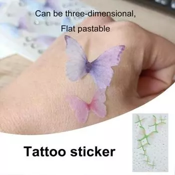 Наклейки для лица с бабочками, аксессуары, самоклеящиеся тонкие дизайнерские декоративные наклейки для макияжа глаз, боди-арт, наклейки для вечеринок, фестивалей C