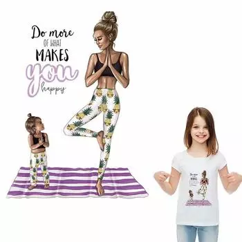 Наклейки для мам и девочек, наклейки для йоги, теплопередачи, модные аксессуары для утюга «сделай сам», одежда с нашивкой «Крылья ангела», дружелюбные и моющиеся