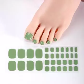 Наклейки для маникюра с гелем, не требующие запекания, наклейки для ног, однотонная пленка для ногтей с блестками цвета лука-розового, наклейки для ногтей на ногах, полноразмерные наклейки BSF-0001