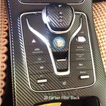 Наклейки для модификации интерьера BYD Song MAX DMI, черная пленка Warrior для украшения центрального механизма управления. Four Door Window Sticker - 3D carbon fiber чёрный