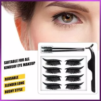 Наклейки для накладных ресниц - 7 разных цветов многоразовых наклеек, которые легко использовать и удалять One Size чёрный