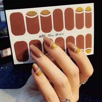 Наклейки для ногтей 14. Нанесите водонепроницаемые наклейки на ногти. Симпатичные наклейки для ногтей с кошачьими когтями. Nail tape + nail file