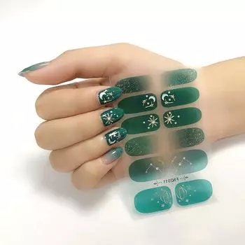 Наклейки для ногтей, бронзирующие, модные, с полным покрытием, наклейки для ногтей, маникюрные летние простые наклейки для ногтей, аксессуары для искусства, сделай сам, инструмент FN2001