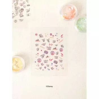 Наклейки для ногтей Daiso Disney Dumbo Grey Guitar (stripe) Animals (dumbo)