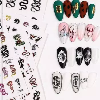 Наклейки для ногтей Flower Snack Уникальный дизайн