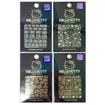 Наклейки для ногтей Hello Kitty Black Label, случайная доставка, 4 шт.