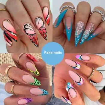 Наклейки для ногтей Ins Style долговечные наклейки для ногтей DIY аксессуар для дизайна ногтей чёрный