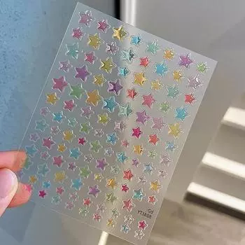 Наклейки для ногтей Jelly Style Love, прозрачные, красочные, очень милые, универсальные, с кошачьей лапкой, пятиконечной звездой, клейкая лента для ногтей cat paw