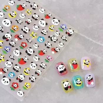 Наклейки для ногтей, милые самодельные бумажные розы и кролики, наклейки для ногтей для женщин 16