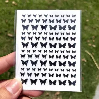 Наклейки для ногтей с бабочками Татуировка на лице счет на руке маскарад для лица Выступление детей Сделай сам украшения наклейки