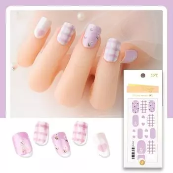 Наклейки для ногтей с градиентным цветом, маленькие цветы, наклейки из свежей пленки для ногтей, изысканные самодельные наклейки из пленки для ногтей, наклейки для маникюра