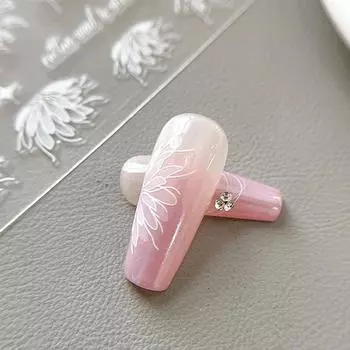 Наклейки для ногтей Tianyi Butterfly Flower, четыре звезды, изысканный свет, роскошный стиль, плоские, с клейкими украшениями для ногтей one size