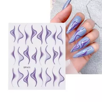 Наклейки для ногтей, ультратонкие 3D-эффекты, высокая адгезия, красивые тонкие наклейки на ленты в японском стиле в стиле балета F